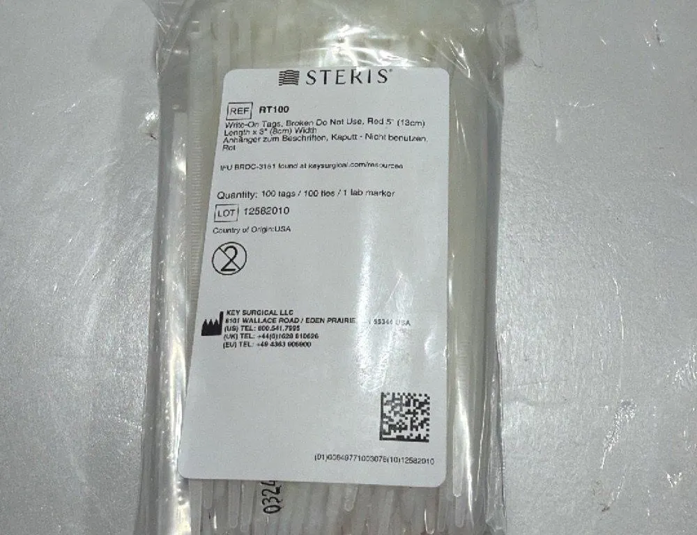 Steris RT100 Write-On Tags 100ct