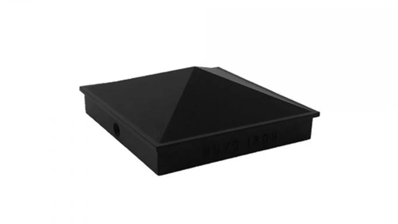 Nuvo Iron Pyramid Post Cap 4.5-in x 4.5-in Black
