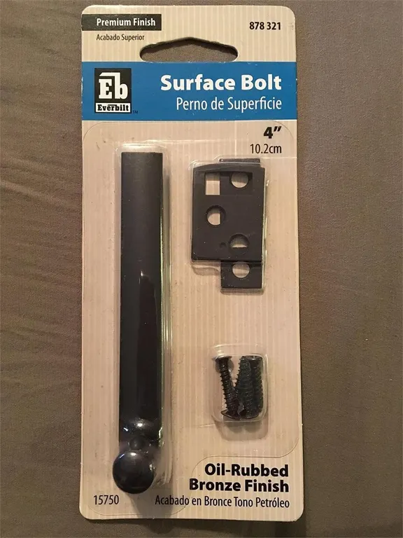 Everbilt 4 in. Oil-Rubbed Bronze Surface Bolt