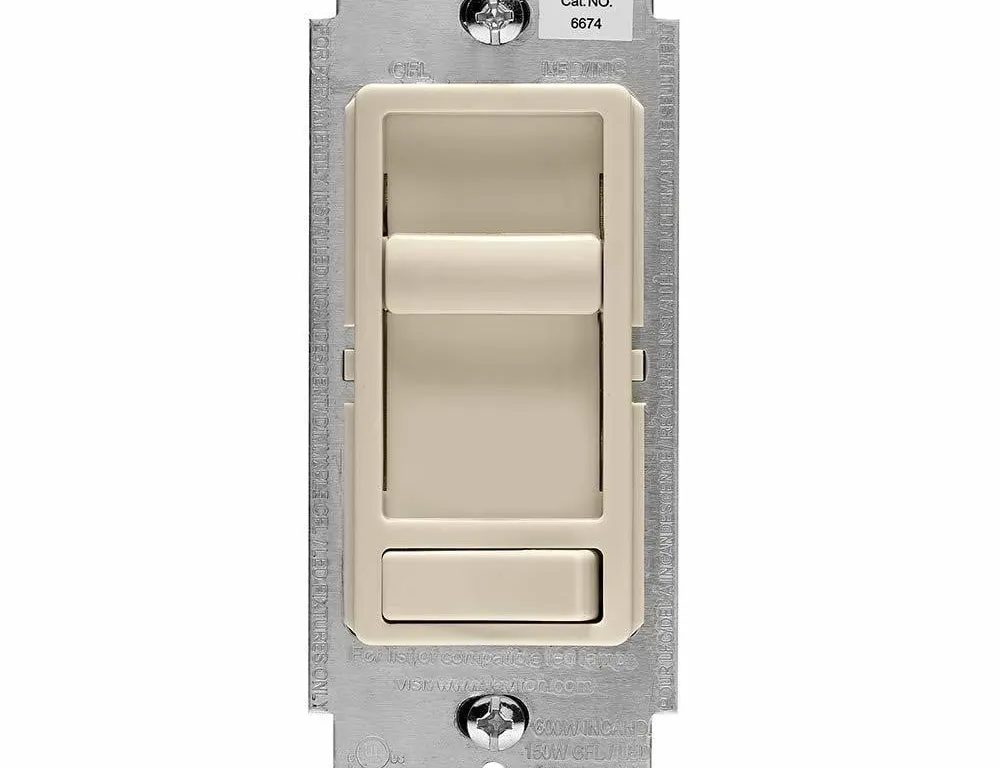 Leviton SureSlide LED Dimmer Switch Light Almond