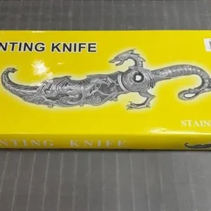 Stainless Steel Hunting Knife Dragon Motif