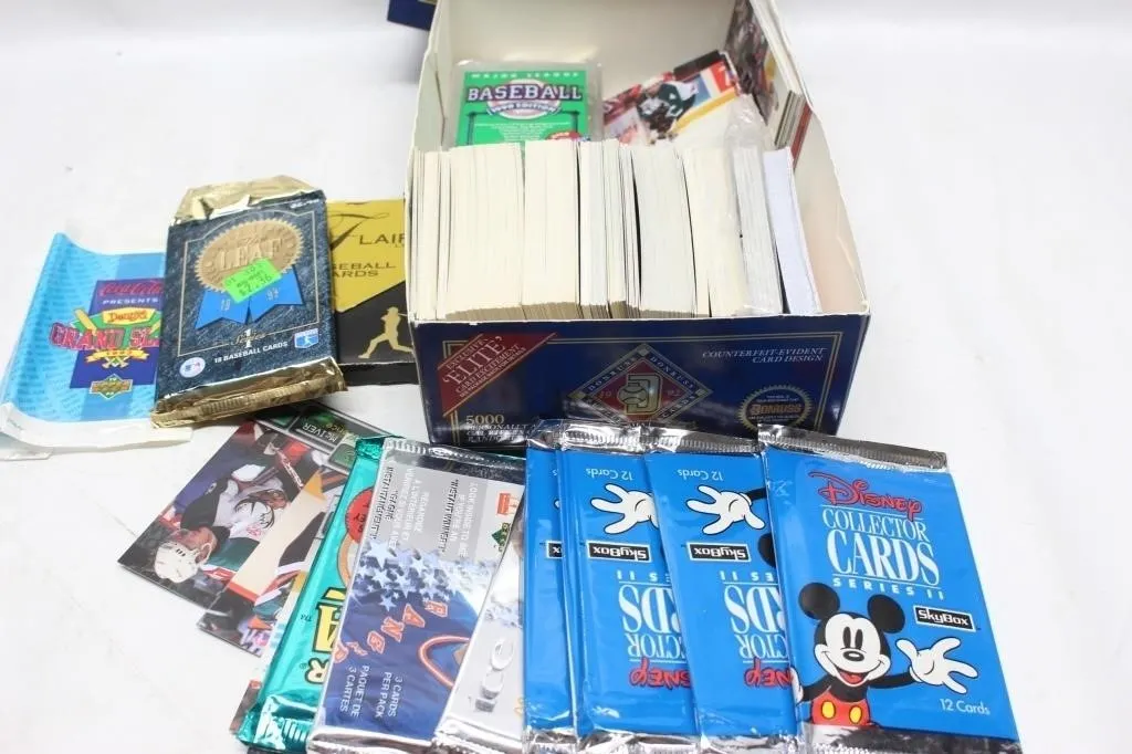 Vintage Sports Card Lot: Baseball, Hockey, Disney