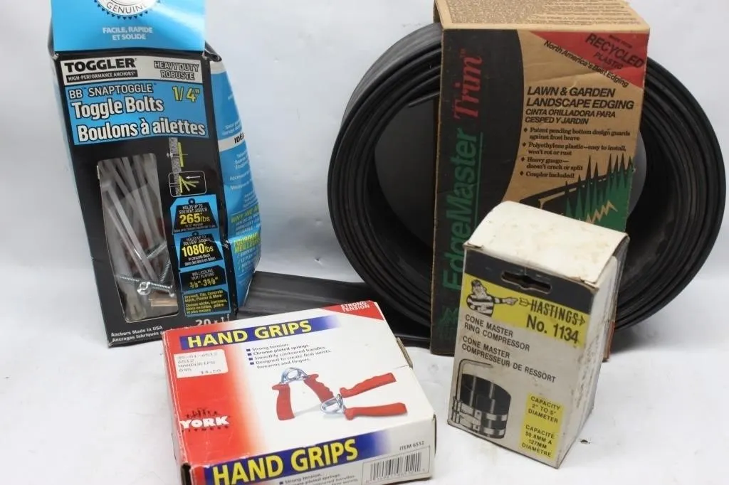 Toggle Bolts, Landscape Edging, Hand Grips, Ring