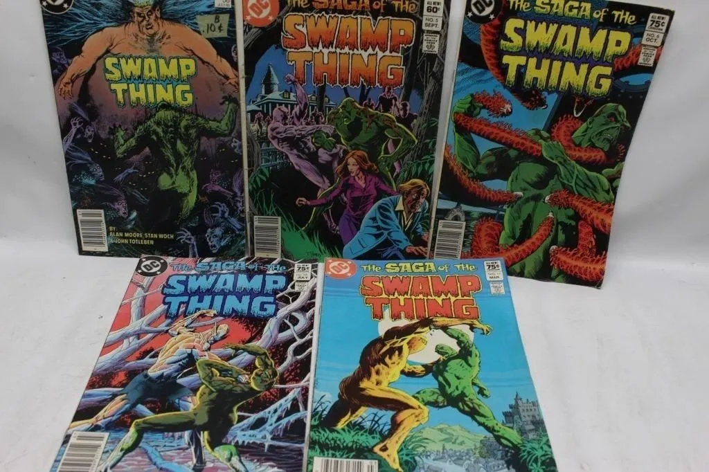 Saga of the Swamp Thing comics lot (5 issues)