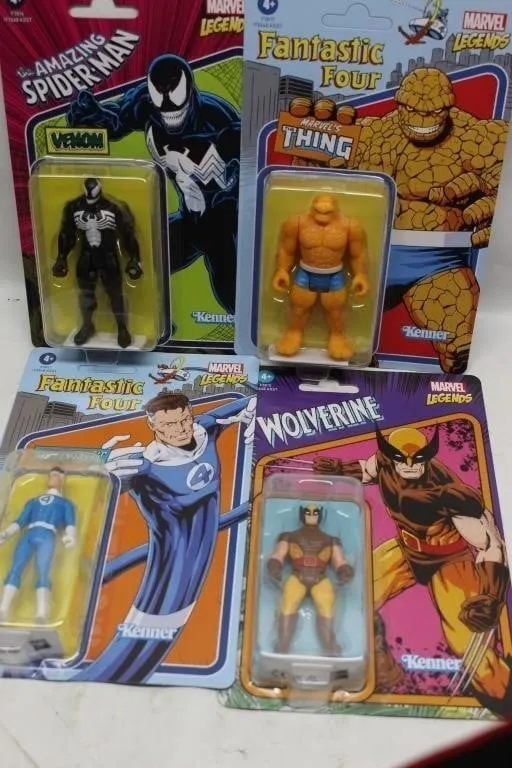 Kenner Marvel Legends Retro Figures: Venom, Thing,