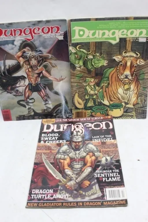Dungeon Magazine Lot: Issues #23, #96 & Vol. II