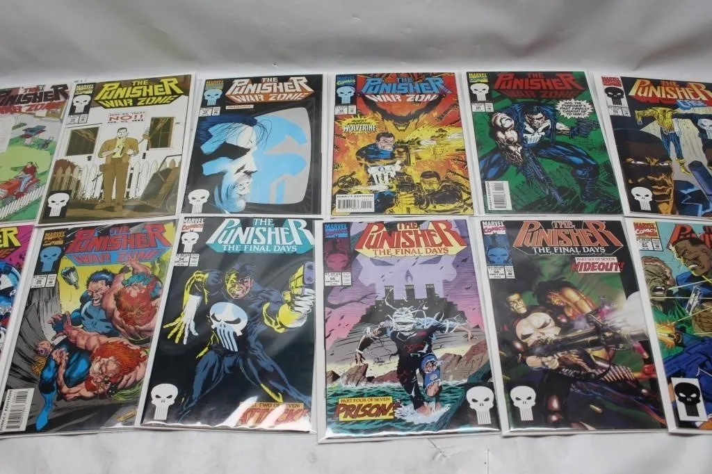 Punisher Comic Lot: War Zone, Final Days, Cage (12