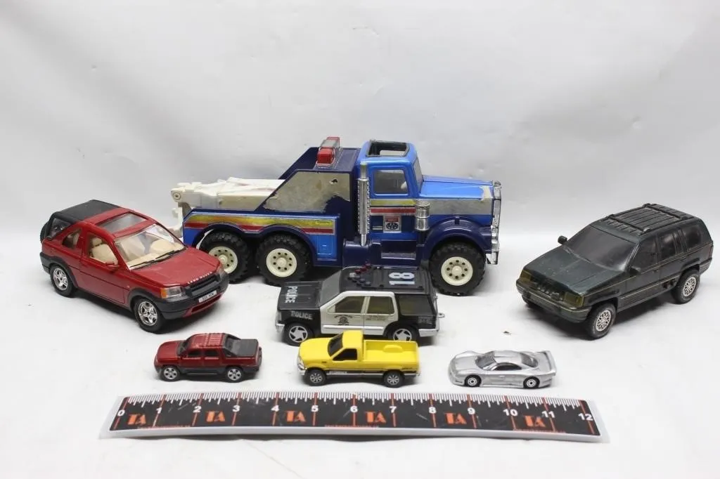 Diecast Vehicles & Tow Truck Toy Lot