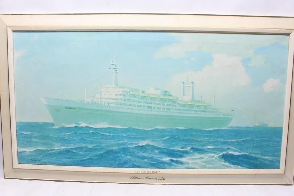 S.S. Rotterdam Holland-America Line Framed Print