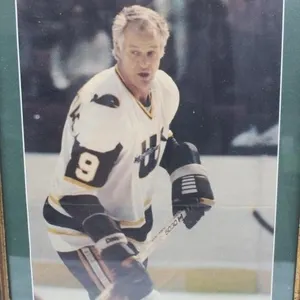 Framed Bobby Hull Hockey Photo
