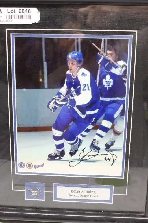 Borje Salming Signed Photo, Toronto Maple Leafs