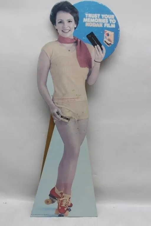 Kodak Film Store Display, Girl on Roller Skates