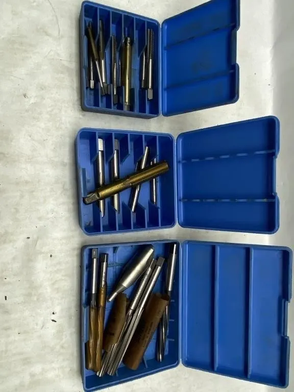 Machinist Taps & Reamers in Cases, Assorted