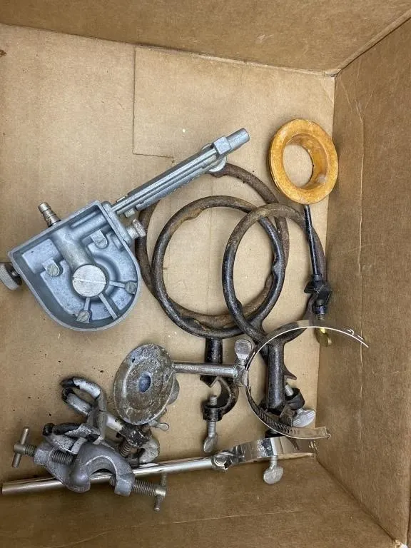 Vintage Metal Clamps & Hardware Parts Lot