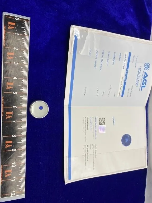 Loose Round Blue Sapphire Gemstone w/ AGL Report