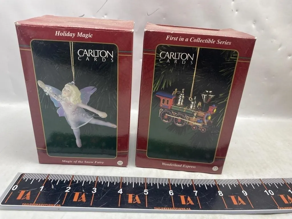 Carlton Cards Ornaments: Snow Fairy & Train
