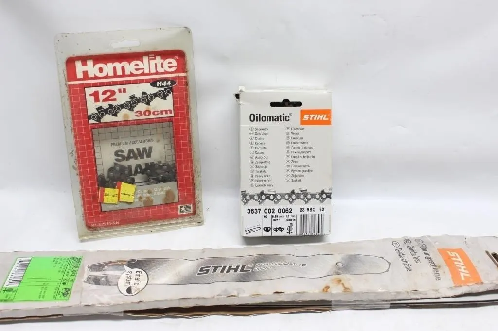 Homelite & Stihl Chainsaw Chain/Bar Lot