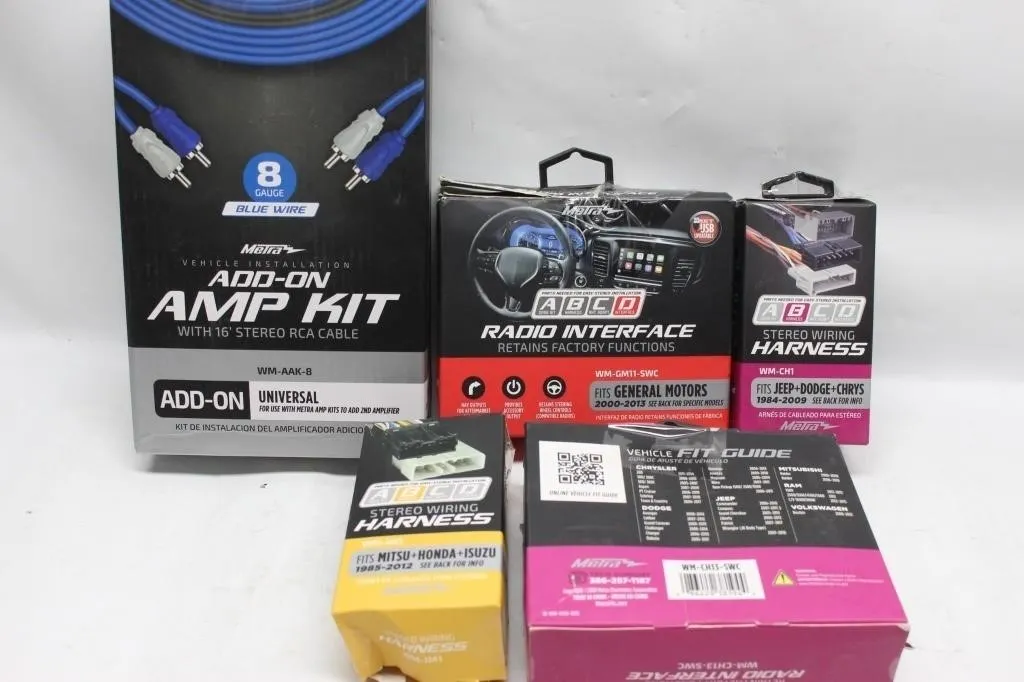 Metra Car Stereo Install Kits: Amp Kit, Harnesses,
