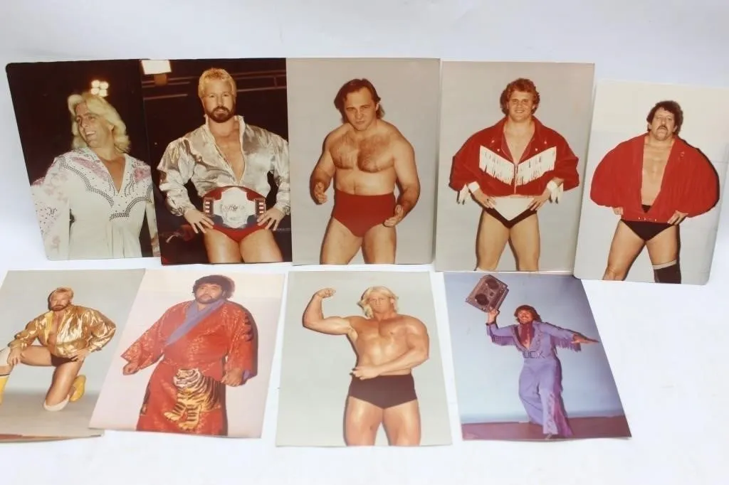 Wrestling promo photos, group of 9