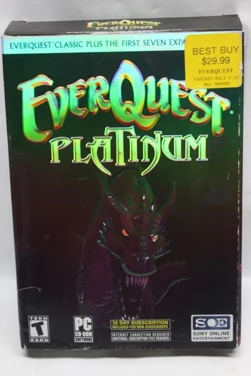 EverQuest Platinum PC CD-ROM Big Box Game