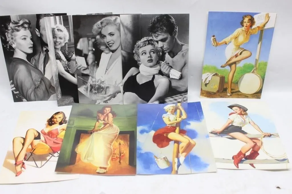 Pin-Up Postcards & Marilyn Monroe Photo Lot