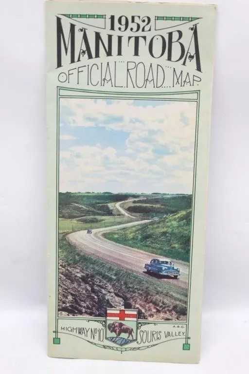1952 Manitoba Official Road Map