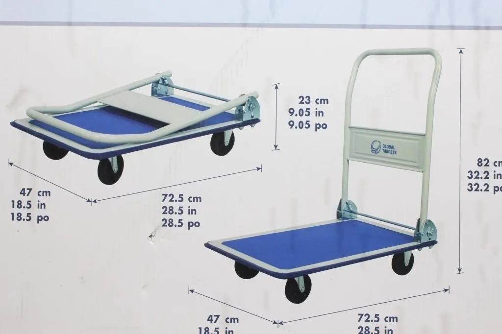 Global Targets Folding Platform Trolley 330lb