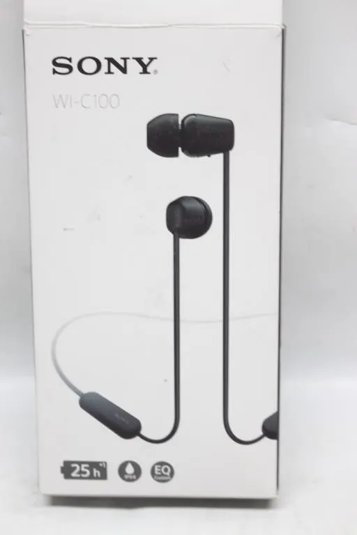 Sony WI-C100 Wireless Bluetooth Earbuds Opened Box