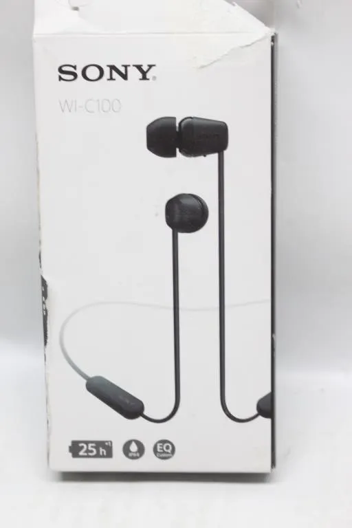 Sony WI-C100 Wireless Bluetooth Earbuds Opened Box