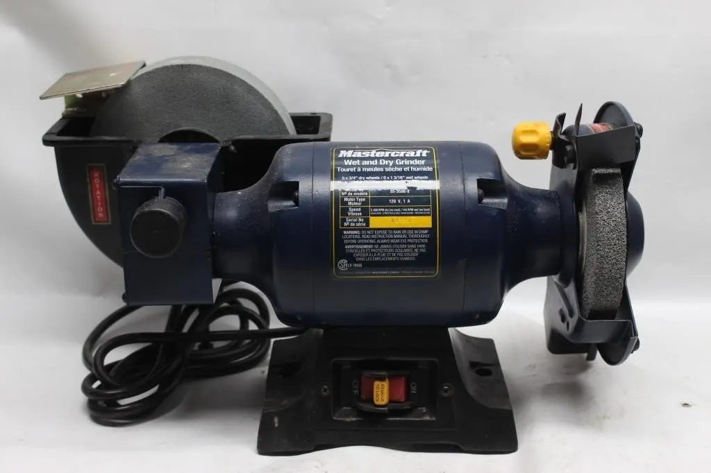 Mastercraft Wet and Dry Bench Grinder