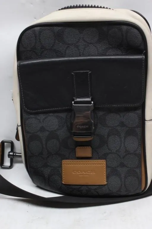 Coach Signature Canvas & Leather Crossbody Sling