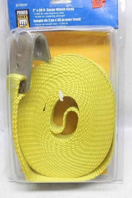 Power Fist 2" x 30 ft Cargo Winch Strap