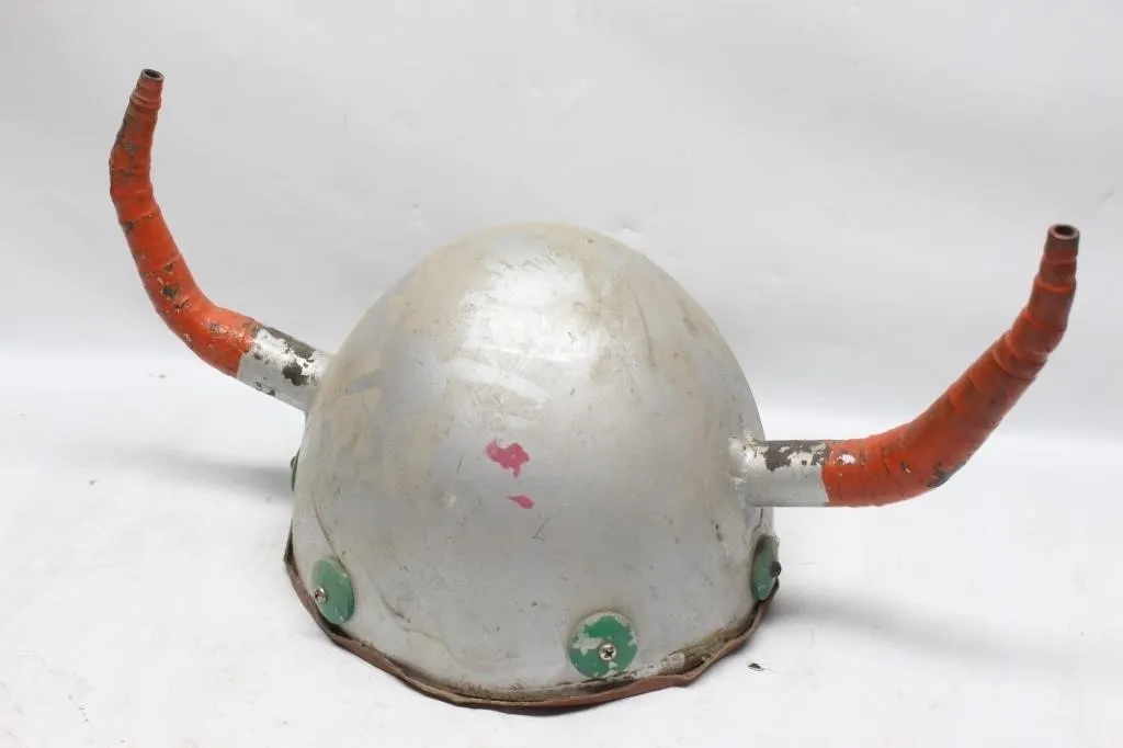 Aluminum Viking-Style Horned Helmet