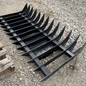 New Giyi 72” root rake w/ skid steer quick attach-Sales Tax