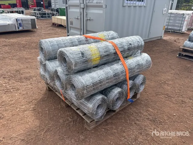 Quantity of (10) Pallets of 2026 BYT FFC762 330 ft x 4 ft Galvanized Farm Fencing (Unused)