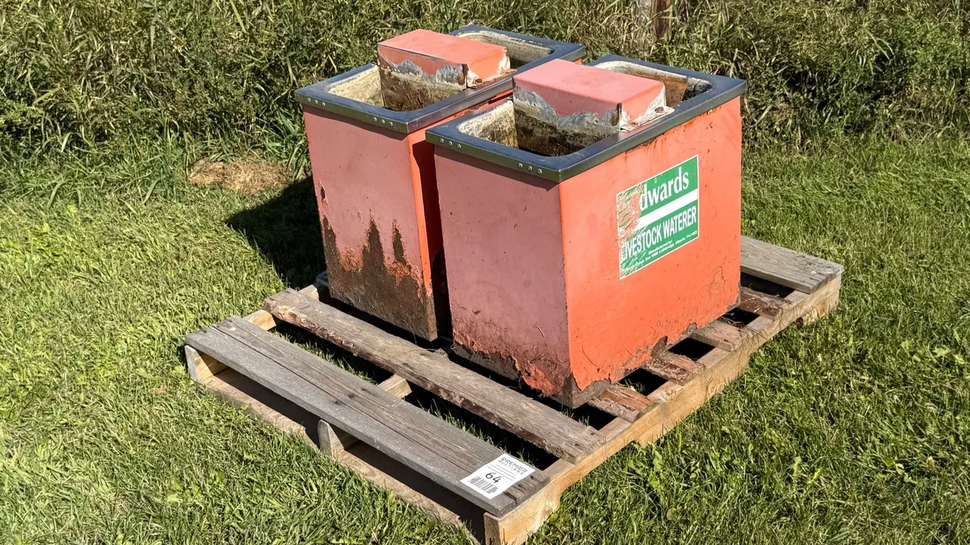 (2) Edwards Livestock Waterers