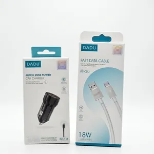 DADU Quick 2USB Car Charger DC-133 and Fast Data Cable DC-C213, 18W