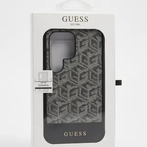 GUESS Geometric Pattern Case for Samsung S24 Ultra in Grey and Black