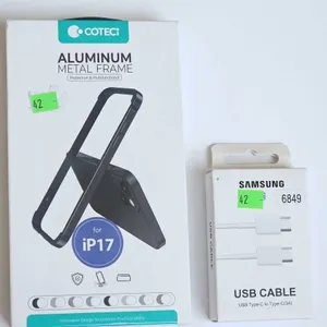 COTECl Aluminum Metal Frame for iP17 and Samsung USB Type-C to Type-C Cable