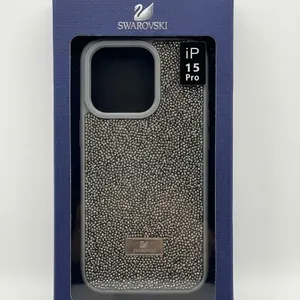 Swarovski Crystalline iPhone 15 Pro Case in Silver with Crystal Detailing