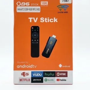 Best Brand, G96 Stick 10K Ultra HD Android TV Stick 2.5GB+16GB, Dual Band WiFi, Remote