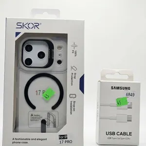 SKOR iPhone 17 Pro Case and Samsung USB Type-C to Type-C Cable