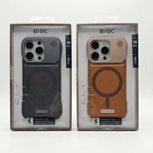 BIGC iPhone 16 Pro Phone Cases Black and Brown Two-Pack MagSafe Compatible
