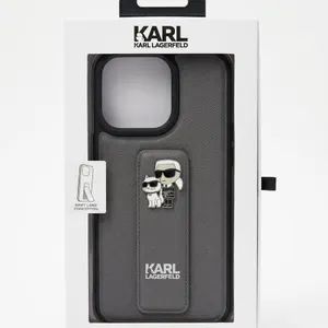 Karl Lagerfeld iPhone 16 Pro Max Case with 3D Karl and Cat Design