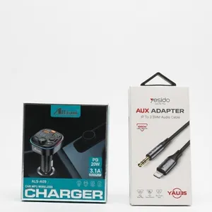Alison Car MPS Wireless Charger and Yesido IP to 3.5mm AUX Audio Adapter Cable