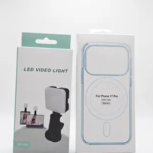 LED Video Light AY-49J and Magnetic Clear Case for iPhone 17 Pro