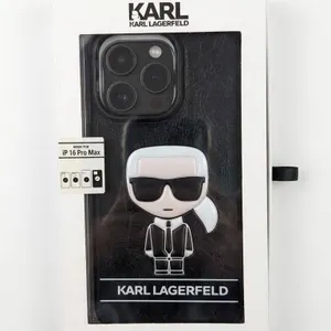 Karl Lagerfeld iPhone 13 Pro Max Case Black 3D Logo Slim Profile Drop Protection