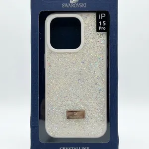 Swarovski Crystalline Phone Case for iPhone 15 Pro White Crystal Accents in Box