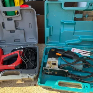 Red PowerFast Electric Stapler and Makita Jigsaw 