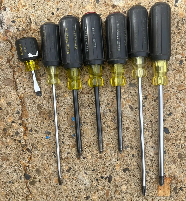 7 KEAN TOOLS Screwdrivers, Phillips